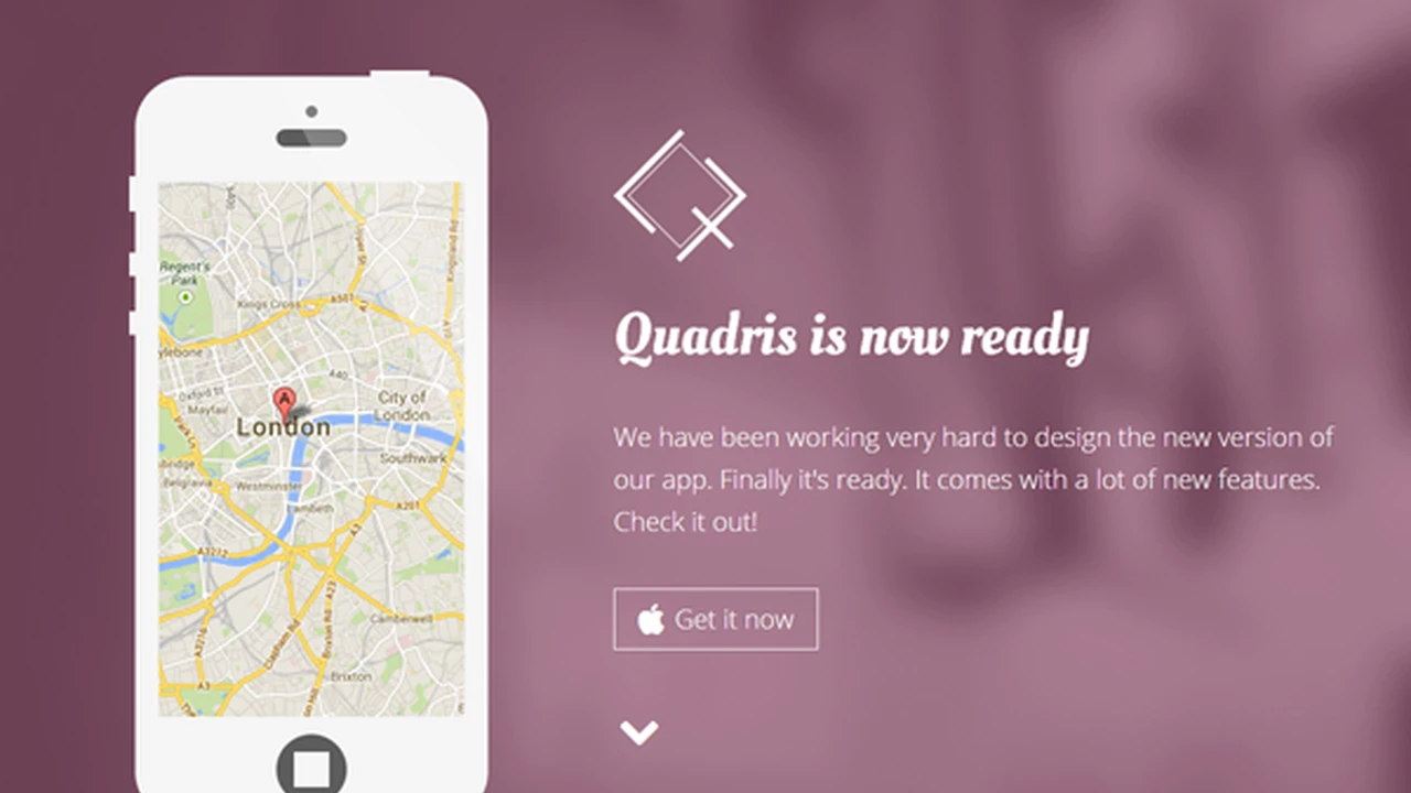Quadris - Flat App Landing Page