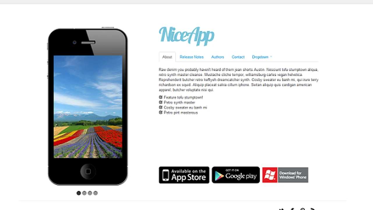NiceApp - 3 in 1 Theme for Mobile Apps