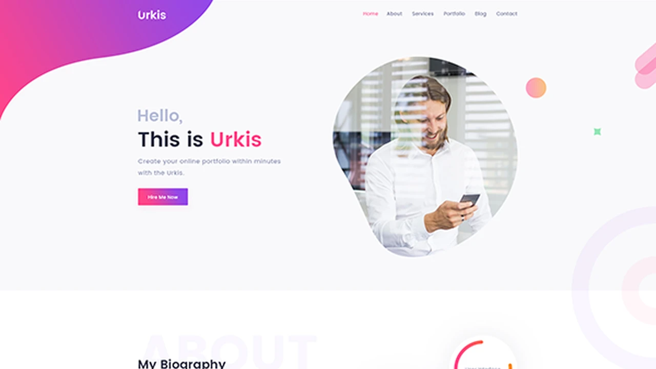 Urkis - Portfolio/Resume BS4 Template