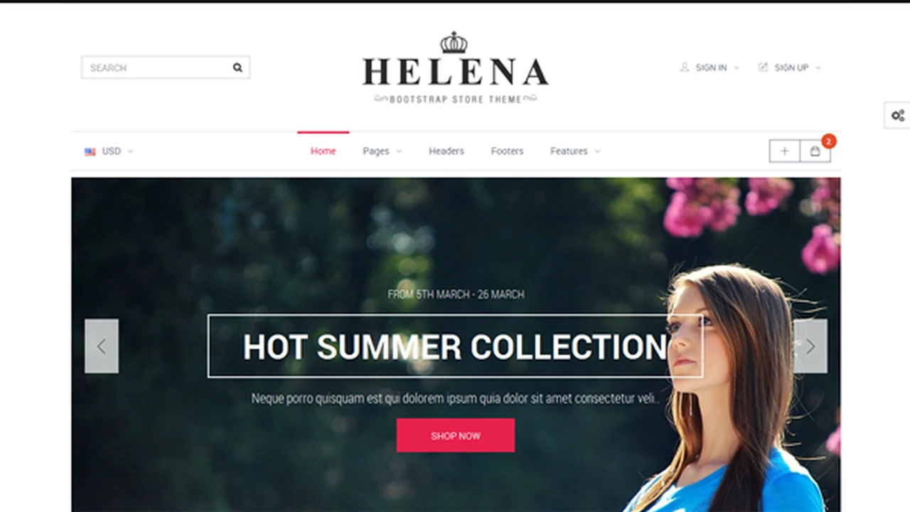 Helena - HTML + OpenCart Store Theme