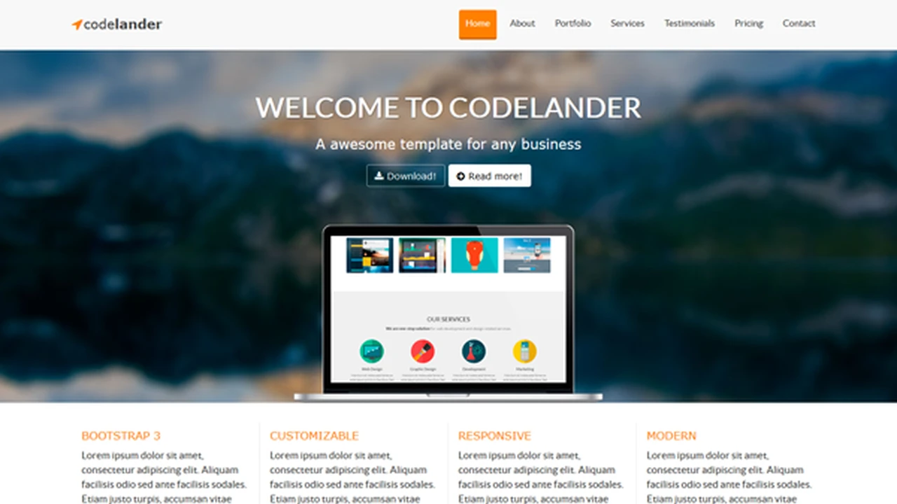 Codelander - One Page Template