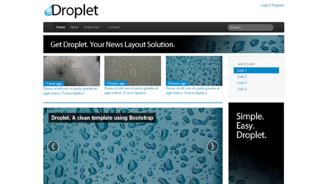 Droplet - News / Blog Theme