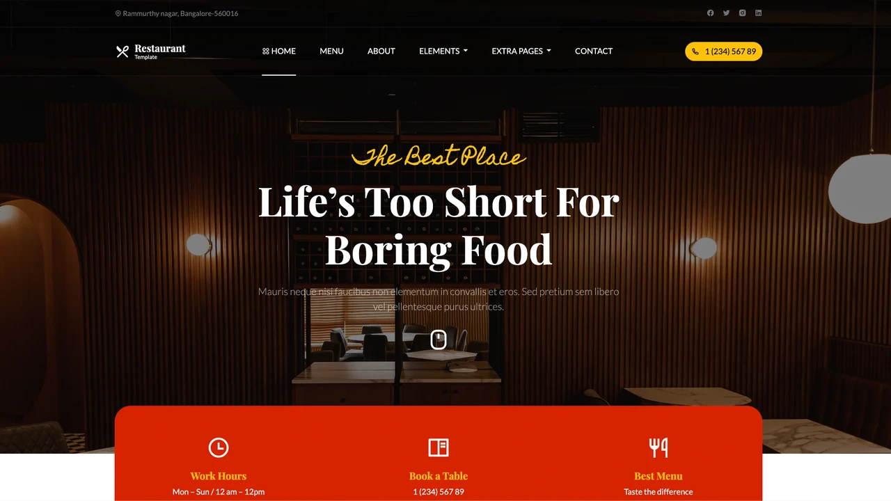 Restrox - Restaurants & Cafes Website Template