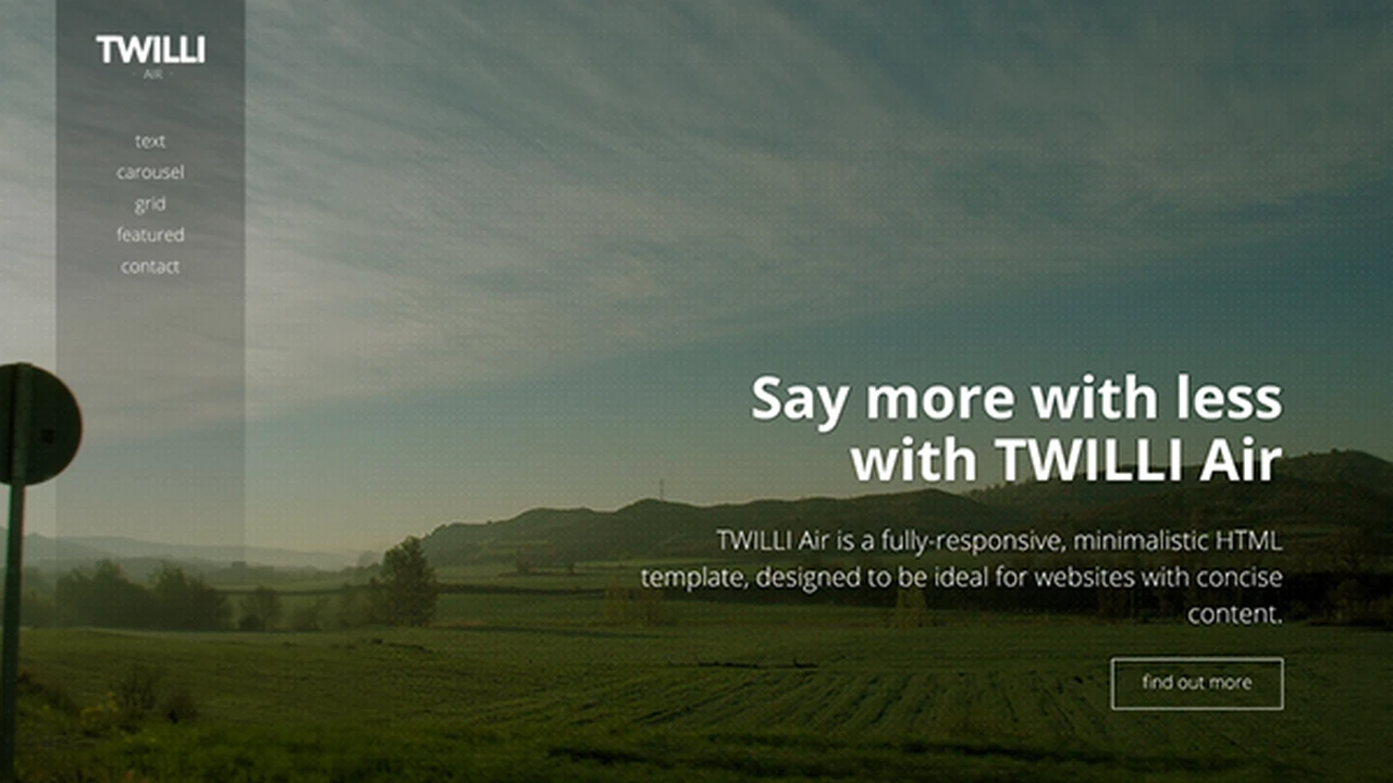 TWILLI Air - Minimalist One-Page Theme
