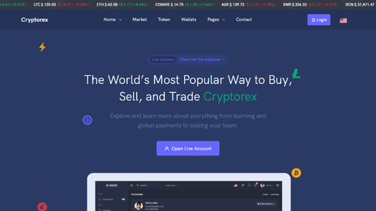 Cryptorex - Crypto Marketplace Template