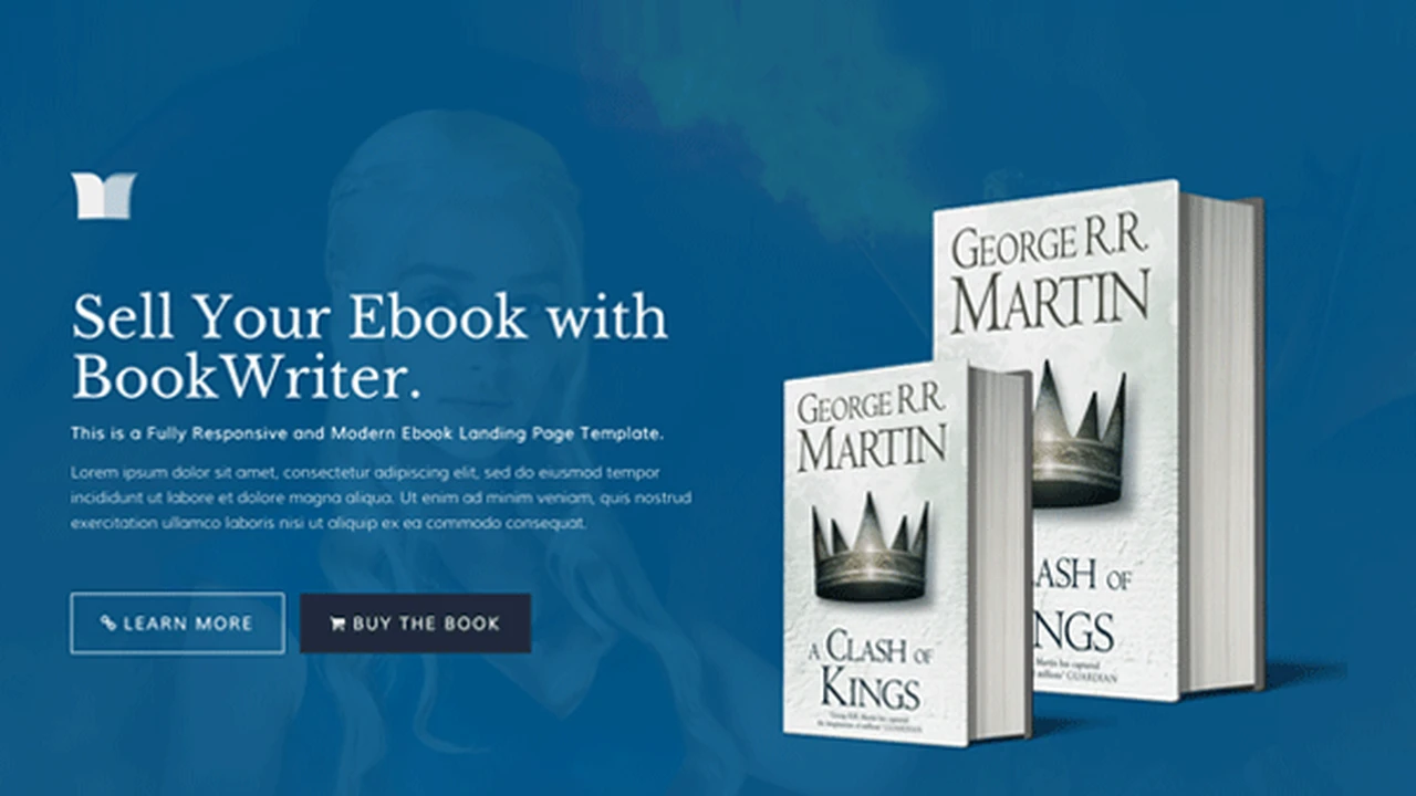 BookWriter - Ebook Landing Page