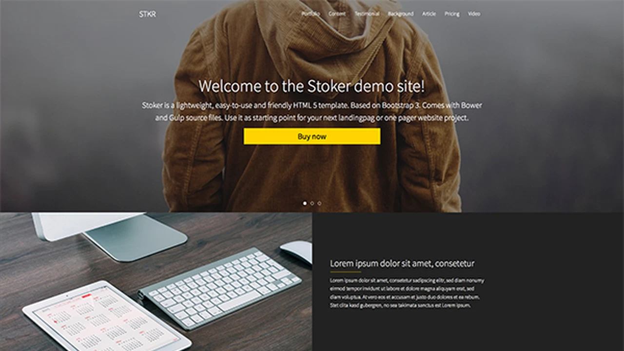 STOKER - Responsive Landing Page