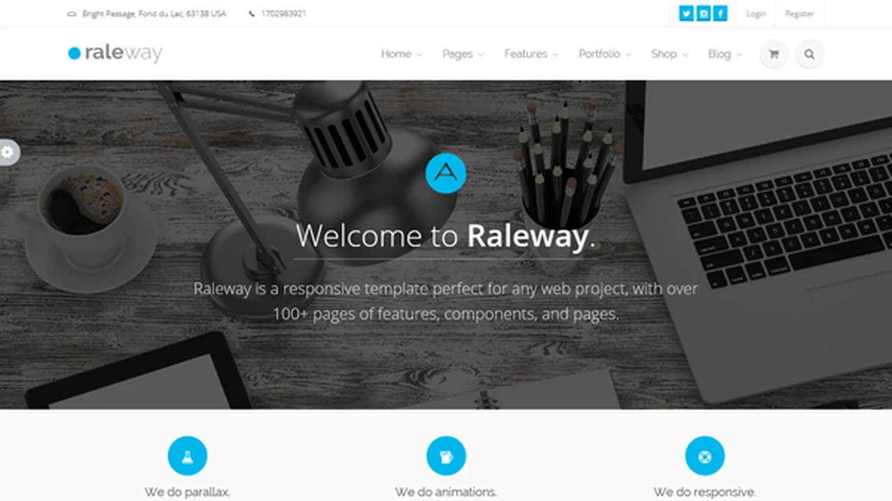 Raleway - Mega Bootstrap Template