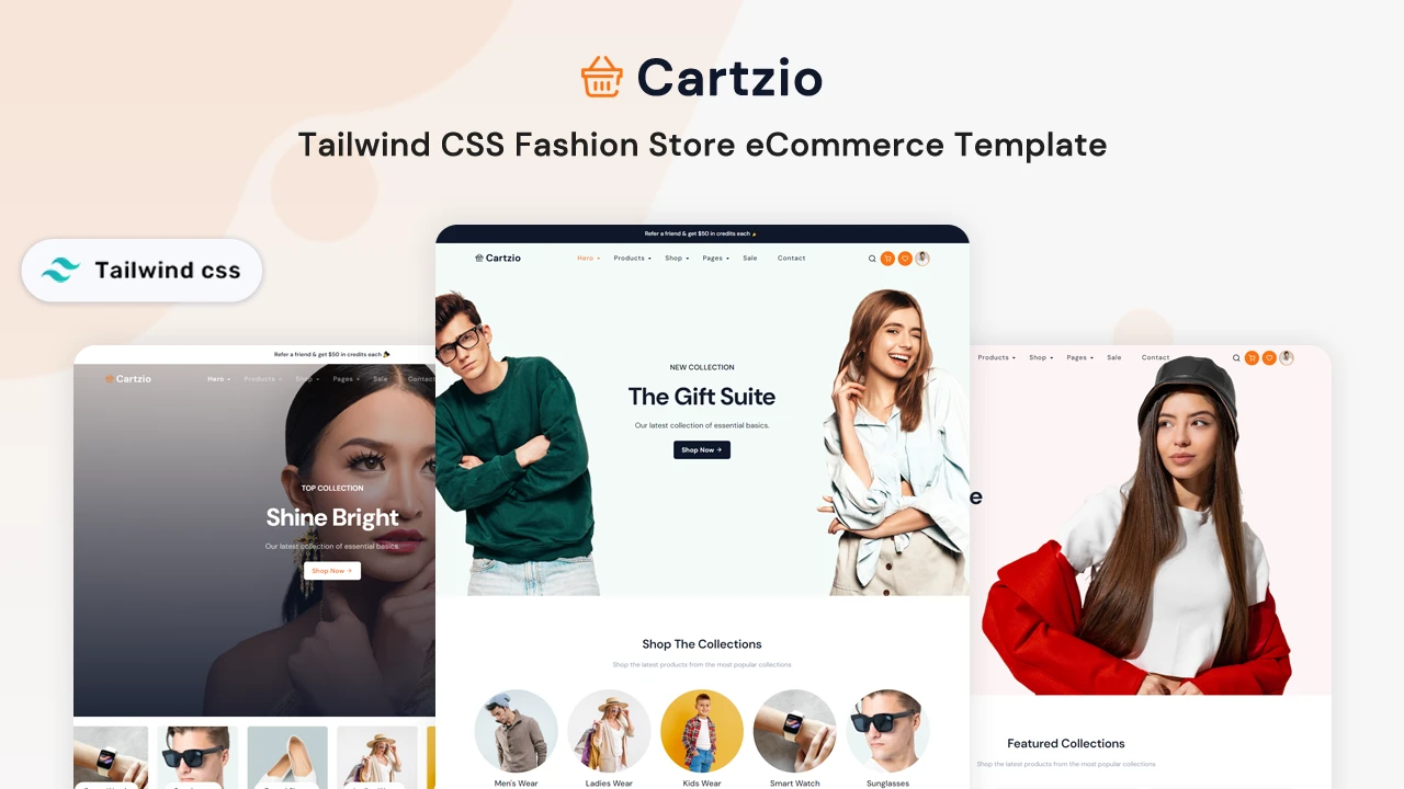 Cartzio - Fashion Store eCommerce Tailwind CSS Template