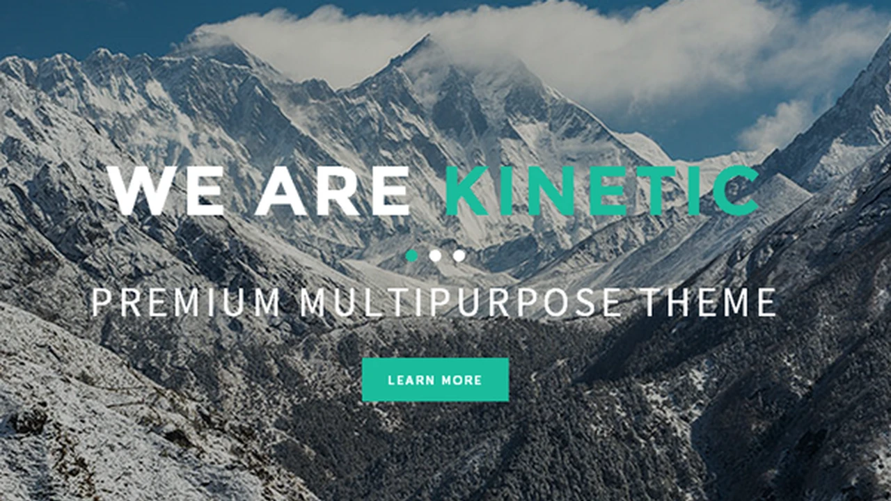 Kinetic - One Page Parallax Theme