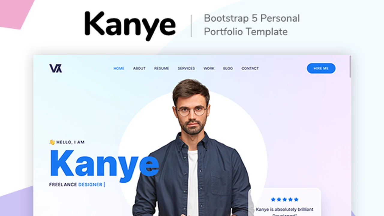 Kanye - Bootstrap 5 Portfolio Template