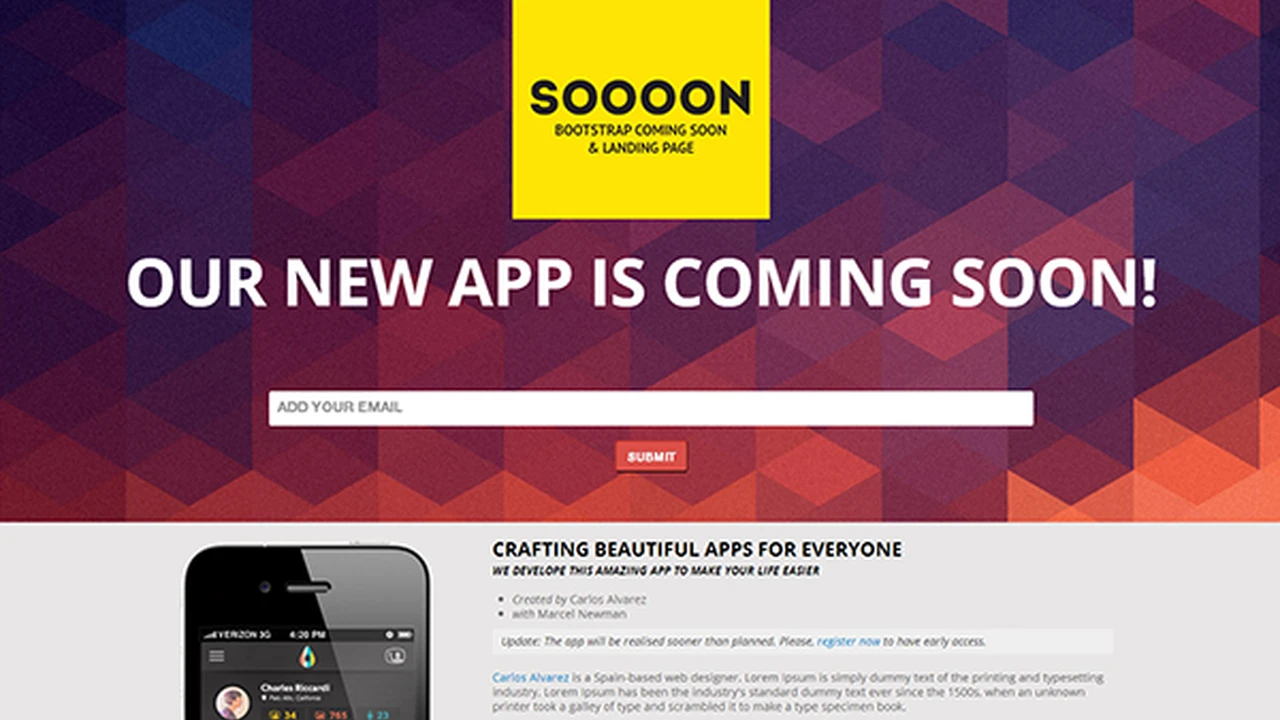 Soooon - Coming Soon & Landing Page