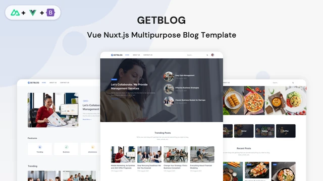 Getblog - Vue Nuxt.js Multipurpose Blog Template