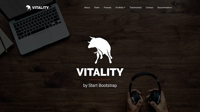 Vitality - One Page Bootstrap 4 Theme Screenshot