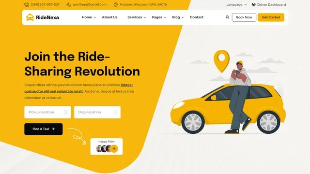 RideNexa - Ride Sharing Taxi Template
