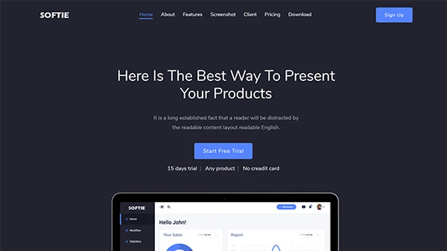 Softie - SaaS & Software HTML5 Landing Page