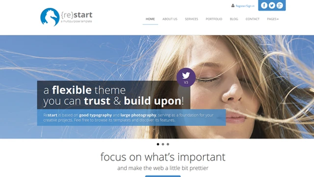 ReStart - Minimal Business Template Screenshot