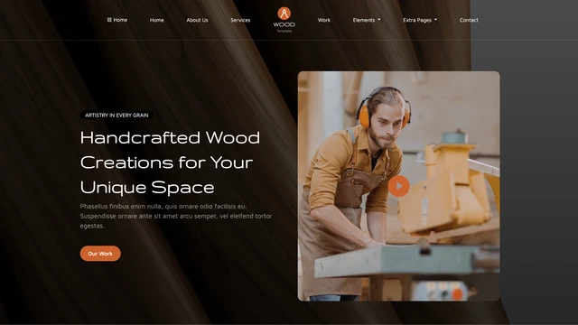 Woodx - Carpenter, Forestry, Wood Manufacture Website Template