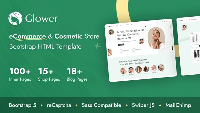 Glower - Shop & eCommerce Bootstrap HTML Template