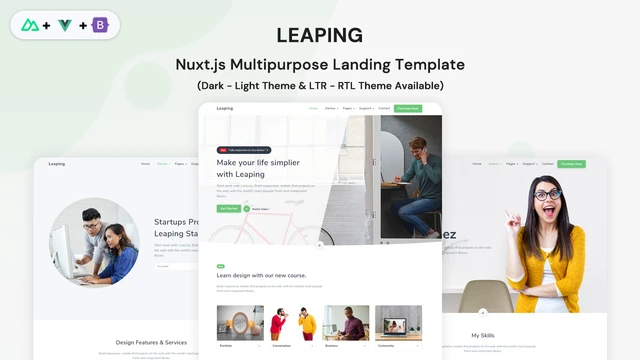 Leaping - Nuxt 3 Multipurpose Landing Template