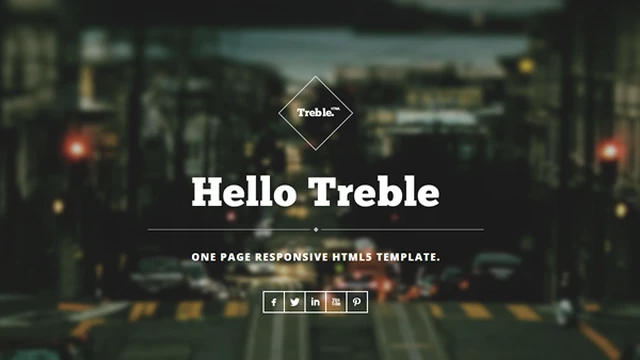 Treble - One Page Responsive Theme Screenshot